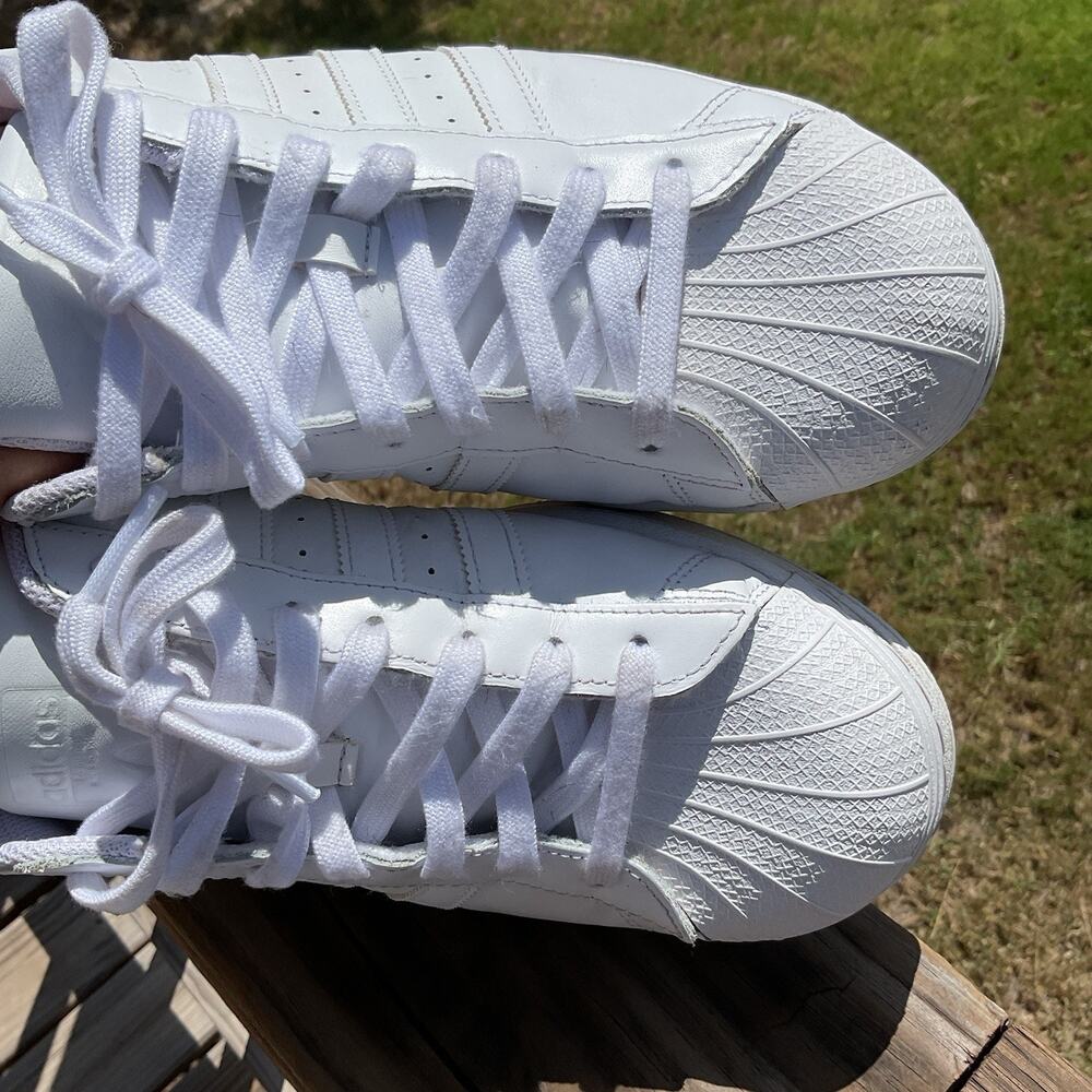 Adidas Superstar All White Mens Shoes Size 11 - Picture 12 of 12